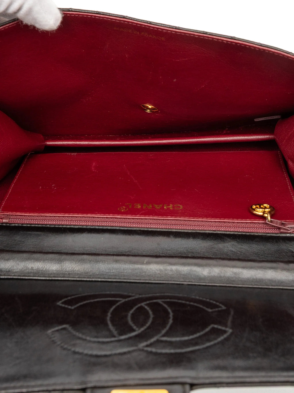 CHANEL - Pre-Owned 1991-1994 Medium CC Quilted Lambskin Single Flap Shoulder Bag