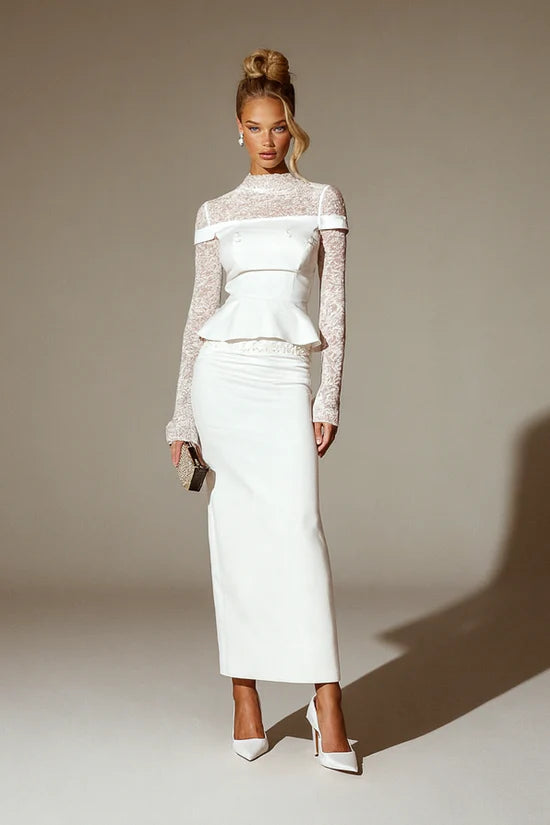 YESUGOD - Trinity Lace Skirt Set
