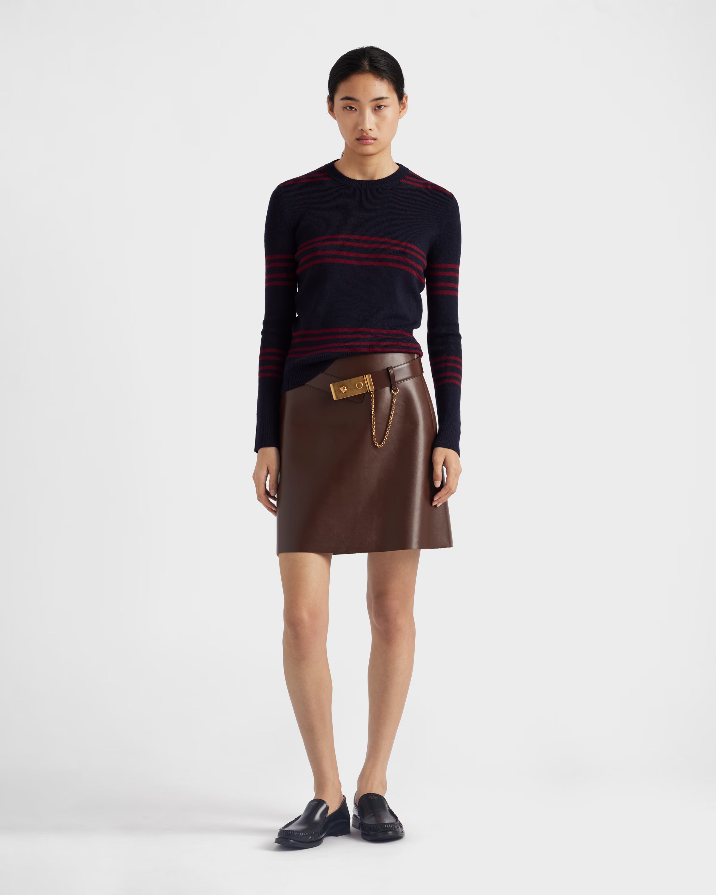 Prada - Leather Miniskirt