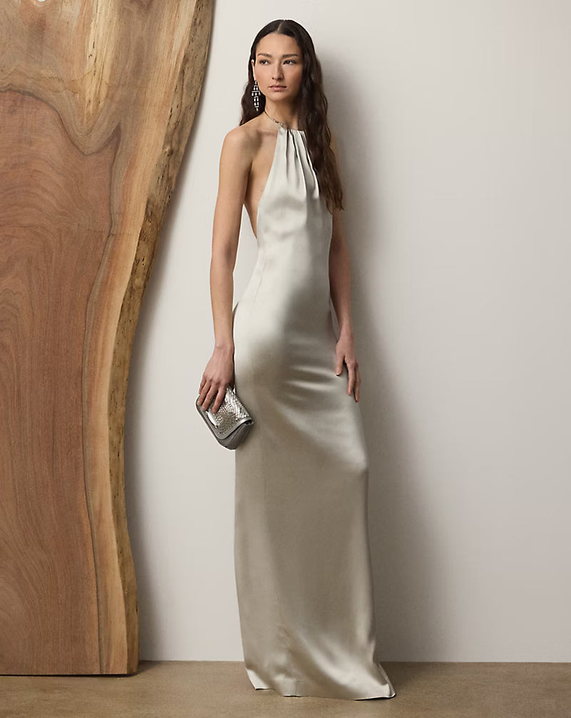 Ralph Lauren Collection - Corra Stretch Satin Evening Dress