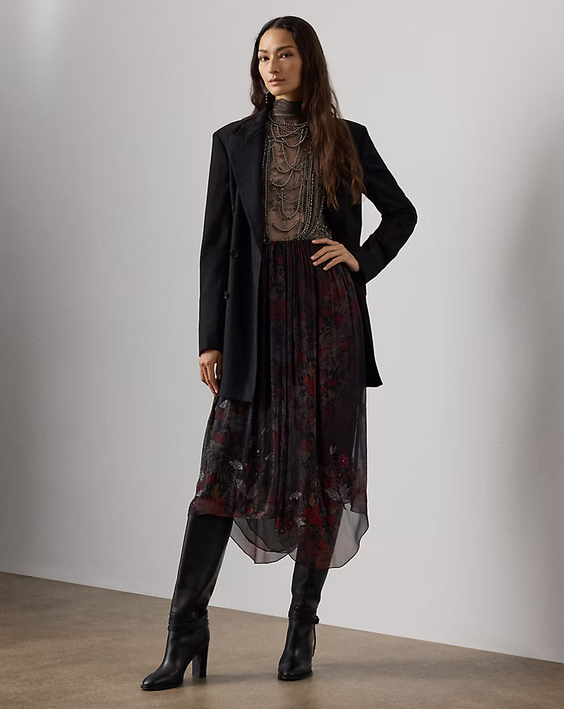 Ralph Lauren Collection - Gabriella Embellished Floral Skirt